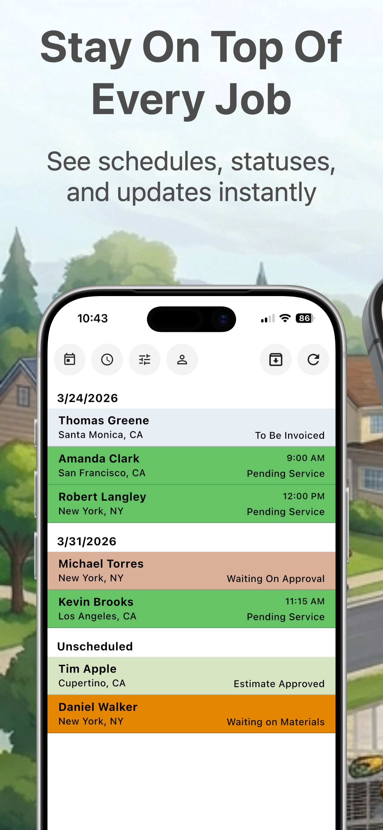 Jobfish app preview screen 1