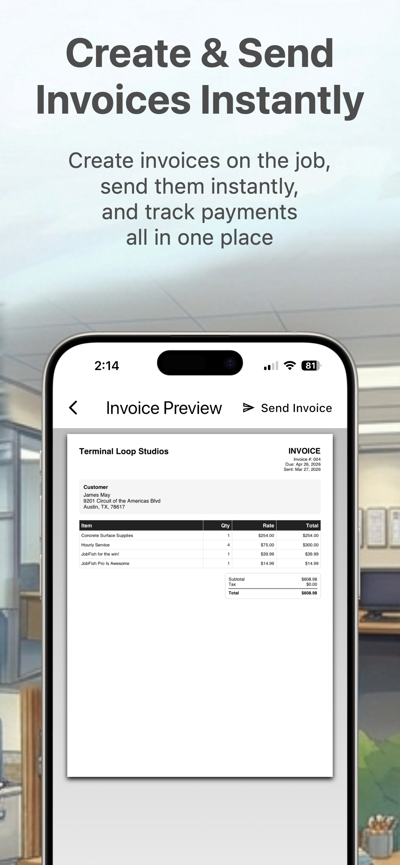Jobfish app preview screen 7